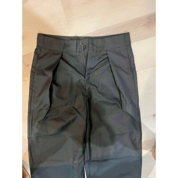 Commense NWT Black Minimalist Office Fall Chic Middle Waist Pleated Tapered Pant - Picture 5 of 12